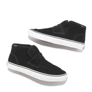 Vans 休閒鞋 V197CF Loafer Mid 男鞋 黑 白 麂皮 流蘇 魔鬼氈 中筒 6322850001