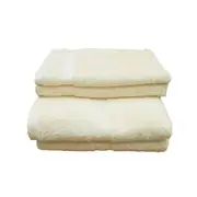 Pack of 4 Uranus Cotton Bath Hand and Towel Set (Cream, Butter, Latte)