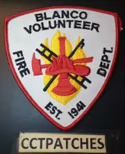 BLANCO, TEXAS VOLUNTEER FIRE DEPARTMENT PATCH TX