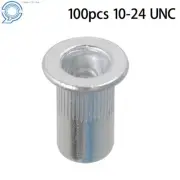 100 Pack Aluminum Rivet Nut 10-24 Rivnut Insert Nutsert SAE New