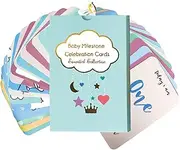 Monthly Kids Milestone | Colorful Milestone Signs - 50x Funny Baby Discs, Adorable Baby Shower Decorations for Parties