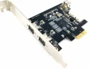 PCI-Express To Firewire 800 IEEE1394B 2+1 ports TI XIO2213 Video Capture Card