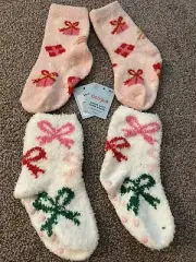 Girls Cat & Jack SUPER SOFT CREW SOCKS 2 Pairs. XS/S