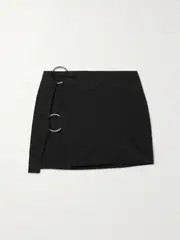 [LOUISA BALLOU] LOUISA BALLOU - Embellished Recycled Stretch-jersey Mini Skirt - Black - x small x small Black