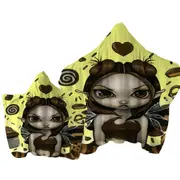 Cute Fantasy Favorite Treats Chocolate Fairy Towel with Hood