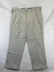 Dockers Men's 40x32 The Best Pressed Relaxed Fit Khaki Dress Pants Pleated NWT