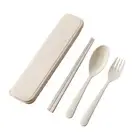 3pcs/set Portable Flatware Non-slip Dining Reusable Travel Utensils Cutlery Set