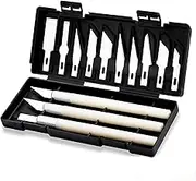 Precision Craft Knife, 13Pcs Precision Craft Hobby Knife Kit, Utility Art Exacto Sharp Tool for Carving, Architecture Modeling, Scrapbooking, Felt Wood Leather Stencil, DIY Work Cutting