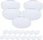 CANIGHT 20pcs DIY Mini Oval Mirrors Craft Make up Mirror Lens Unfinished Mirror for DIY Dec