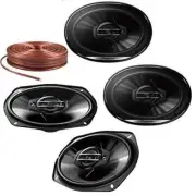 4 Pioneer TS-G6930F 6"x9" 800 Watts 3-Way Coaxial Car Speakers and Absolute SW16