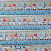 Patchwork Quilting Fabric Better Gnomes Border Half Meter Cut 50x110cm
