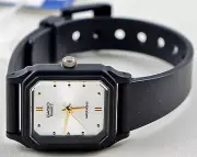 Casio LQ-142E-7A Ladies White and Gold Analog Watch Resin Gold Markers NEW