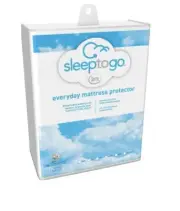 Sleeptogo by Serta Mattress Protector King White Terrycloth