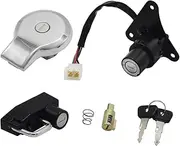 Motorcycle Parts Motorcycle Oil Fuel Tank Gas Cap Ignition Switch Seat Lock Key Kit for Yamaha XV125 Virago 1997-2000 XV250 Virago 250 1988-2013