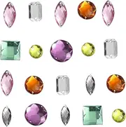 Healeved Chic and Fashion Rhinestones 100 Pcs Mixed Shape Acrylic for Jewelry Home Decorations Wall Art