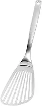 CONGARTENO 1pc Premium Stainless Steel Cooking Shovel Slotted Turner with Long Handle for Pancakes Fish and Steak Essential Kitchen Tool for Easy Frying and Serving