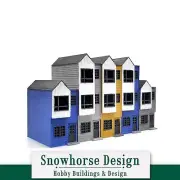 Townhomes 5-Pack (HO Scale 1:87)