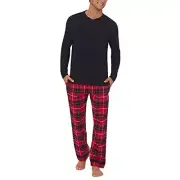 Bedhead - Men's Henley Flannel PJ Set - Nicholas Plaid - Small