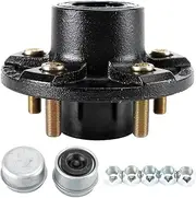 Areyourshop Grease Trailer Idler Hub Assembly for 3.5K Axles - 5 on 4-1/2 - Pre-Greased