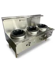 Jasper Triple Wok Chimney Burner - LPG JA-3CB-L - JA-3CB-L-SM