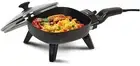 Electric Frying Pan With Glass Lid Cooking Skillet Fry Pan Small Mini Portable..