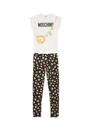 Moschino Kids Stretch-cotton T-shirt and Leggings set - Black - 12YR (12 Years) 12YR (12 years)