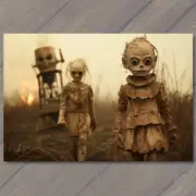 FLATCARD Bad Kids Weird Creepy Vibe Field Metal Masks Strange Apocalypse Unusual