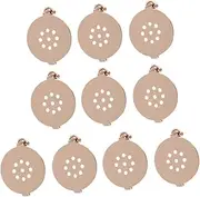[TEHAUX] 10pcs Brooch Holder Metal Buttons Metal Tray Hand Jewelry Clear Ornaments for Crafts Button Parts Supplies Brooch Clasps Pin Disk Base Brooch Base Jewelry Making Accessories Golden