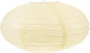 LUOZZY Paper Lantern Lampshade Folding Hanging Lamp Shade Oval Paper Lantern Shade for Wedding Home Party - Beige