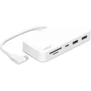 Belkin USB-C 6-in-1 Multiport Hub Adapter with Mount USB SD Card Ethernet Internet