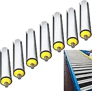 7 Pack Transmission Replacement Part, 2.4 2 1.5 1 Inch Dia Nylon End Caps Rollers for Seamless Material Handling & Construction, Unpowered Transportation Rollers(Dia-60mm/2.4",L-450MM/17.7")