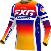 FXR Revo Pro LE Motocross Jersey, white-blue-orange, Size L for Men White Blue Orange