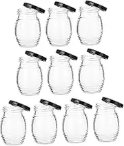 UTHCLO Honey Storage Bottles 10 Pack Sealed Glass Jars Leakproof Lids for Daily Use Compact Easy to View Honey Bottles for Travel