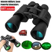 AU 180x100 Military Zoom Powerful Binoculars Day/Low Night Optics Hunting set