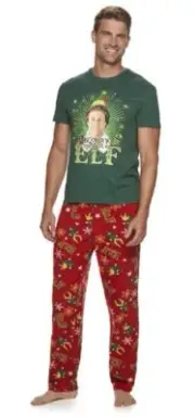 Elf Pajama Set DISCOVER YOUR INNER ELF 2 Pc (Men's XL) NWT