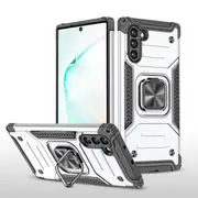 MCC Shockproof Samsung Galaxy Note 10 Heavy Duty Case Cover Ring Note10 [Silver]