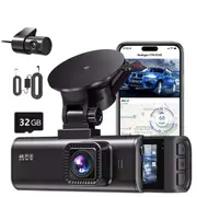 4K Dash Camera Front and Rear Dash Cam WiFi With 32GB Card,Hardwire kit