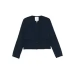 [Calvin Klein] Calvin Klein Button-front Cropped Jacket 6 UK BLUE