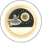 Kids Ceiling Lights for Bedroom 70W Dimmable Eye Protection LED Flush Mount Ceiling Light with Remote Astronaut Spacecraft Moon Wall Light Rocket Lamp for Boy Girls Bedroom