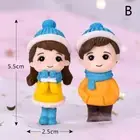 2pcs/set Mini Lovers Dolls Model Figures Micro Landscape Fairy Garden Figuri-ja