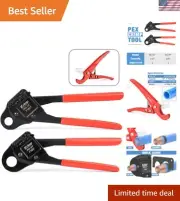 iCrimp Angle PEX Crimping Tool for 1/2-inch & 3/4-inch PEX Copper Crimp Rings...