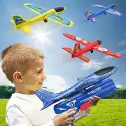 3 Pack Kids Airplane Toys with Launcher, Cool outside Outdoor Flying Toys Foam A