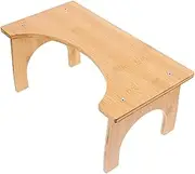 SAFIGLE Wooden Toilet Squat Stool for Potty Training Ergonomic Bathroom Foot Stool for Improved Posture Compact Design for Spaces Durable Solid Wood Construction for Family Use