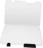 Parliky Clear Plastic Document Storage Box for Efficient Organization Versatile Craft and Office Supplies Holder Design for Home and School Use Space Saving Storage
