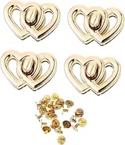 BAZEITFLOW Heart Shaped Luggage Lock Metal Turn Locks Handbag Accessories DIY Craft