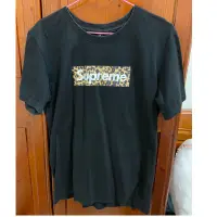 在飛比找蝦皮購物優惠-Supreme黑色豹紋短袖T-Shirt