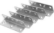 ABOOFAN 5pcs Stainless Steel Angle Iron Heavy Duty Angle Brackets for Wood Corner for Wood Stainless Steel Corner Brace Wood Shelf Cat Strip Silver