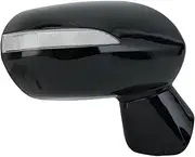 5 Wires Side Rearview Mirror Assembly, Compatible With Honda Fit Honda Jazz 2005-2008 Lamp Bright Black With Turn Signal Light Side Mirror ﻿(1pc right)