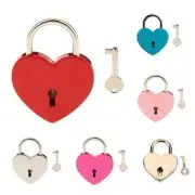 Mini Heart Shape Padlock with Key Small Lock with Key for Jewelry Box Diary Book