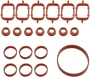Wivplex 20PCS Intake Manifold Gaskets M47 E87 E46 E90 E91 E92 E93 E39 E60 Car Intake Manifold Rubber Seal Repair Kit Engine Intake Manifold Gasket
